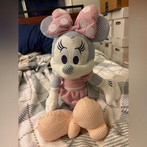 Disney’ Minnie Mouse with Red and Blue Striped Fabric